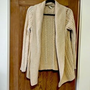 Anthropologie Cable Cardigan Sweater (size small)